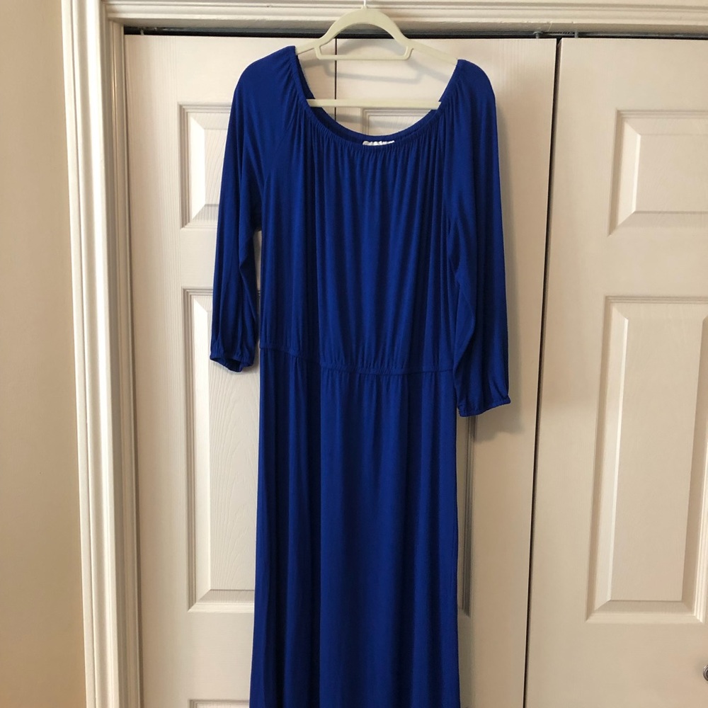 Marine Blue Maxi Dress